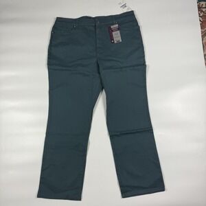 NWT Womens Gloria Vanderbilt Amanda Classic Rise Tapered Leg Stretch 18 Teal